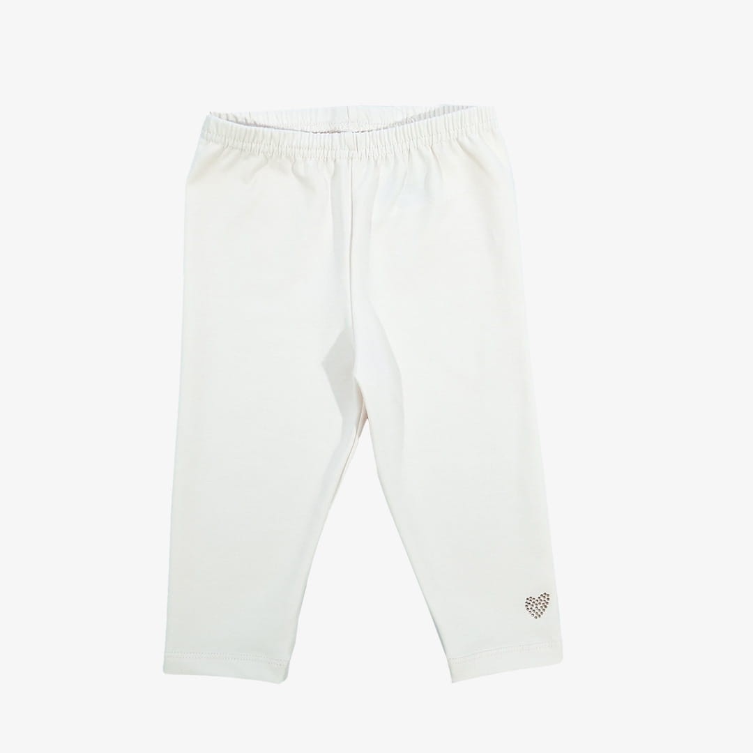 Legginsy 3/4 écru z serduszkiem (0788-D2-3-4-ecrii.jpg) - sklep z ubraniami Nosi Ci Się