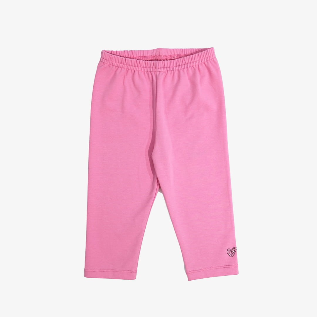 Legginsy 3/4 różowe z serduszkiem (0788-D2-3-4-roz.jpg) - sklep z ubraniami Nosi Ci Się