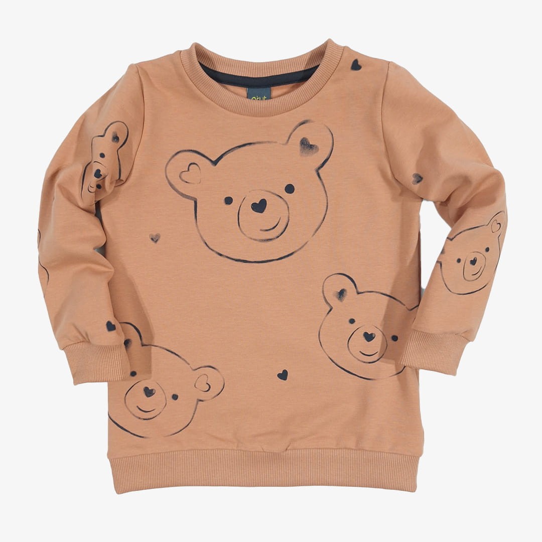 Bluza z misiem (1021-D2-mis-cegl.jpg) - sklep z ubraniami Nosi Ci Się