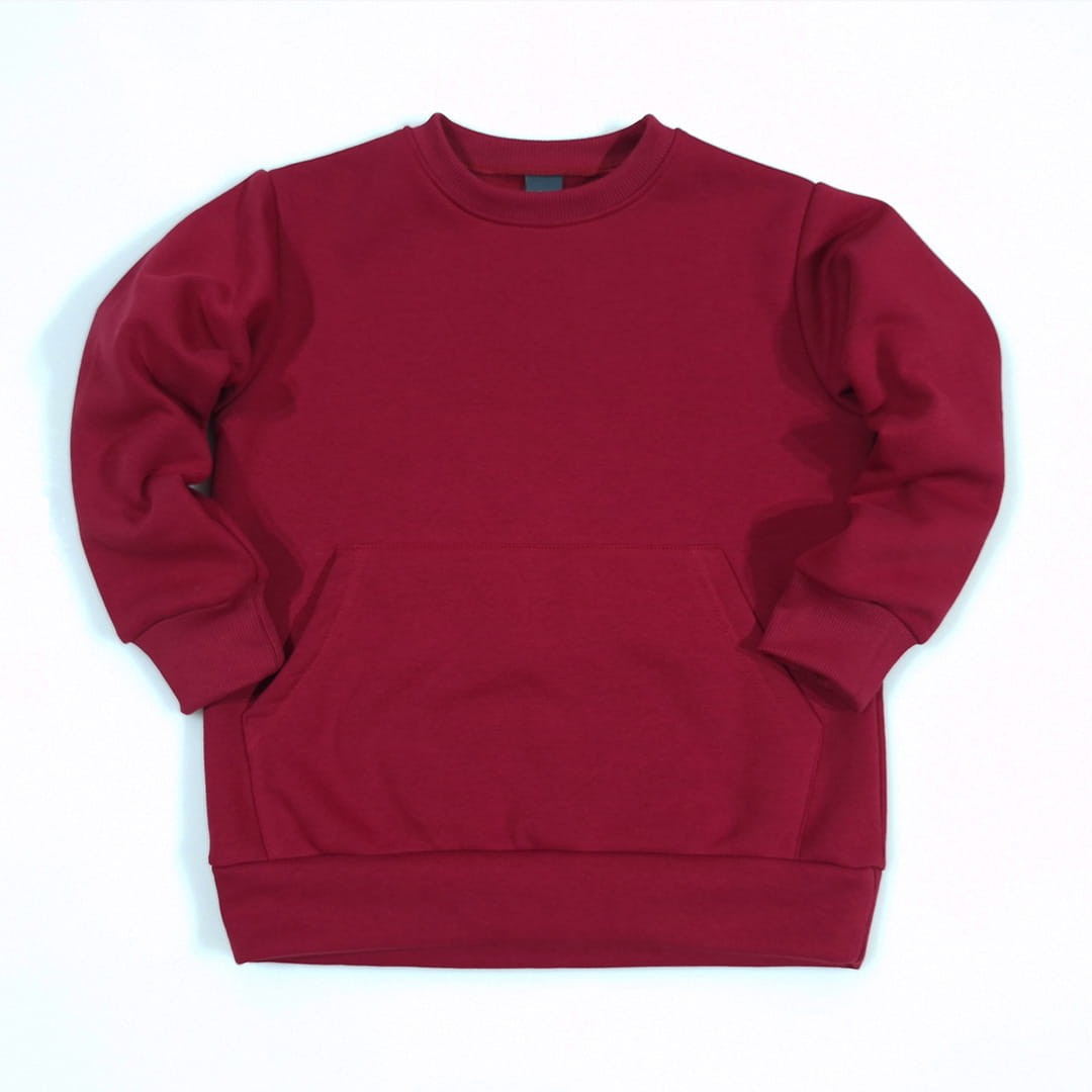 Ciepła bluza z kieszeniami (1028-U-bur.jpg) - sklep z ubraniami Nosi Ci Się