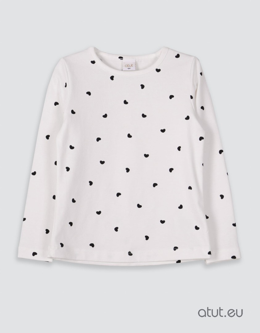 Bluzka w serduszka (1126-D2-bial.jpg) - sklep z ubraniami Nosi Ci Się