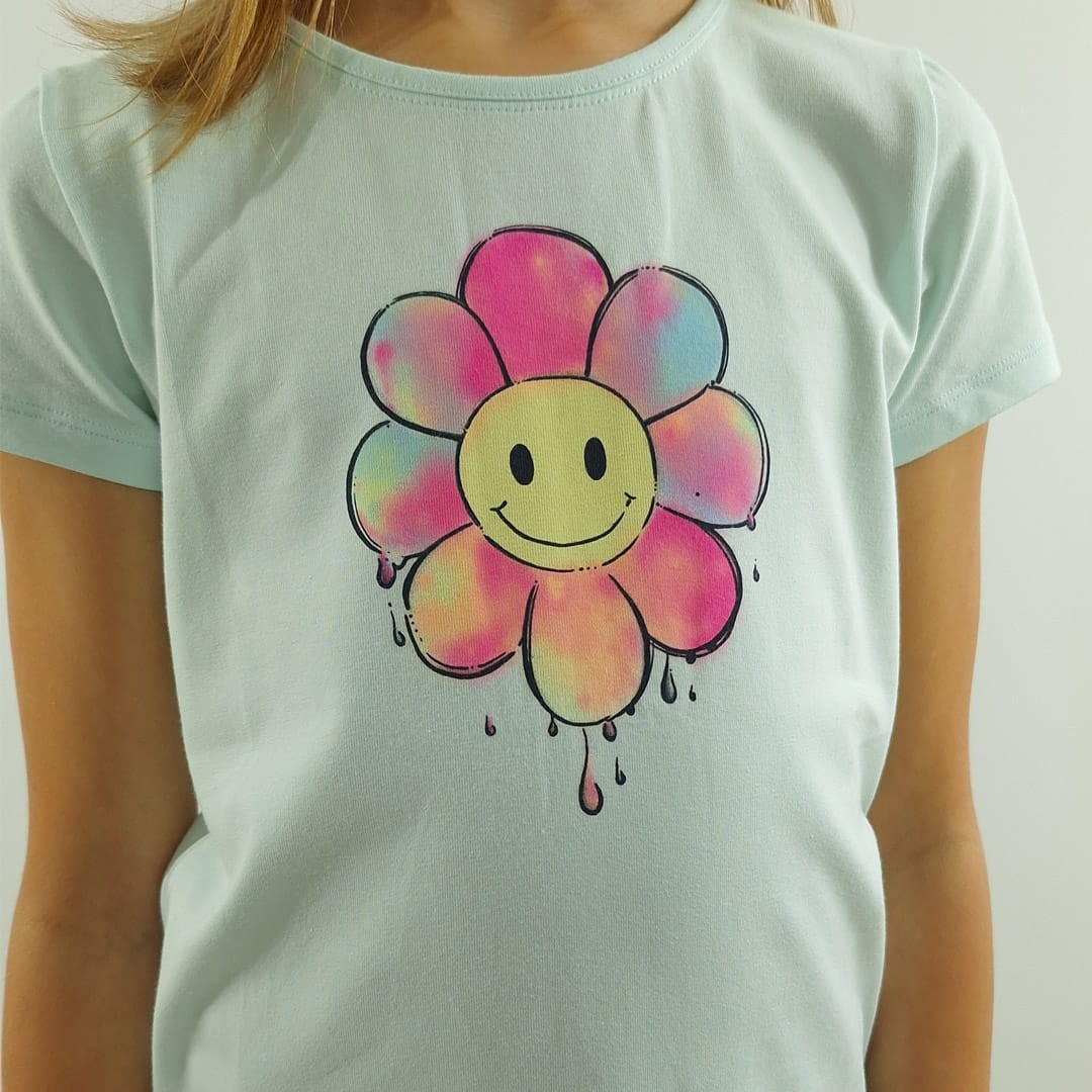 Błękitna bluzka z kwiatkiem (0228-D3-blek-kw (2).jpg) - sklep z ubraniami Nosi Ci Się