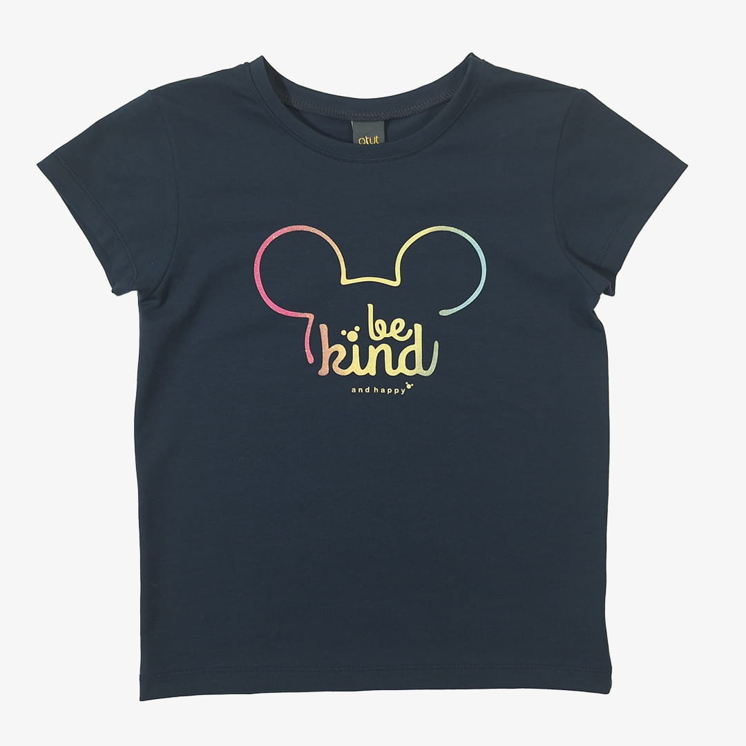 Bawełniana bluzka z krótkim rękawem (0718-D3-gran-mysz.jpg) - sklep z ubraniami Nosi Ci Się