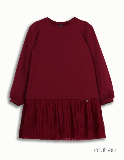 Bordowa sukienka z długim rękawem (1073-D3-bord.jpg)