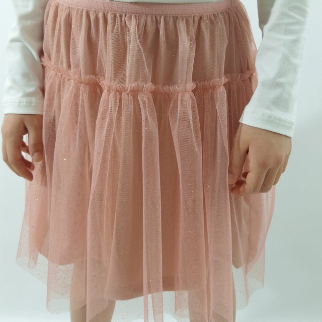 Różowa spódnica tiulowa