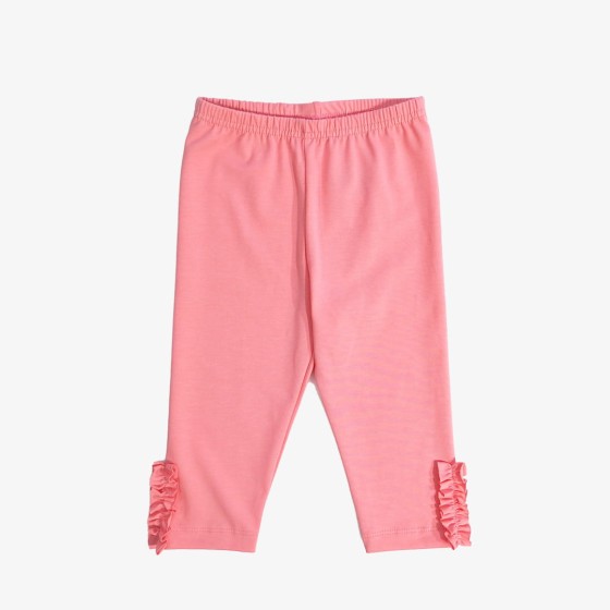 Fotografia ubrania Legginsy 3/4 z ozdobną nogawką łososiowe marki Atut w ofercie sklepu Nosi Ci Się