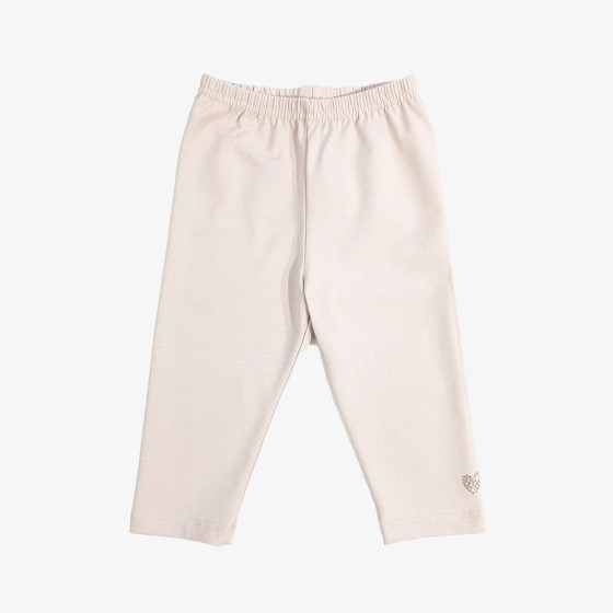 Fotografia ubrania Legginsy 3/4 beżowe z serduszkiem marki Atut w ofercie sklepu Nosi Ci Się