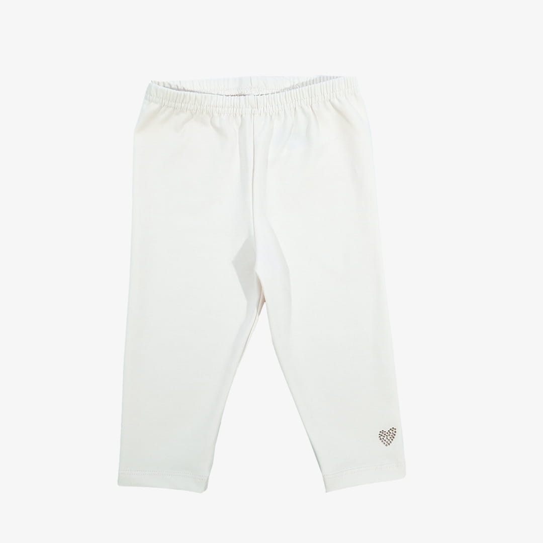 Legginsy 3/4 écru z serduszkiem (0788-D2-3-4-ecrii.jpg) - sklep z ubraniami Nosi Ci Się