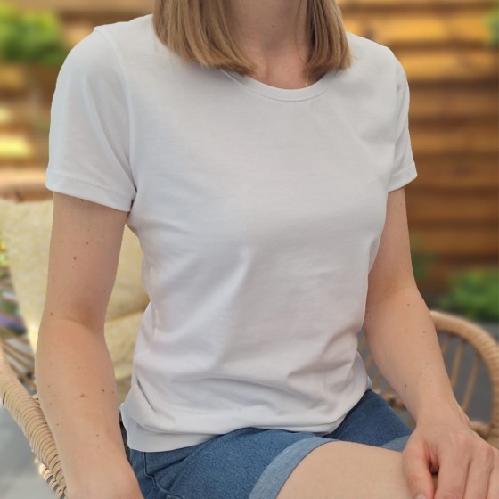 Fotografia ubrania Biała bluzka z krótkim rękawem marki Atut w ofercie sklepu Nosi Ci Się