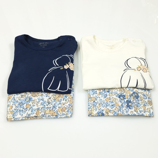 Granatowa tunika + legginsy 3/4 w kwiatki (0838-D2.jpg)