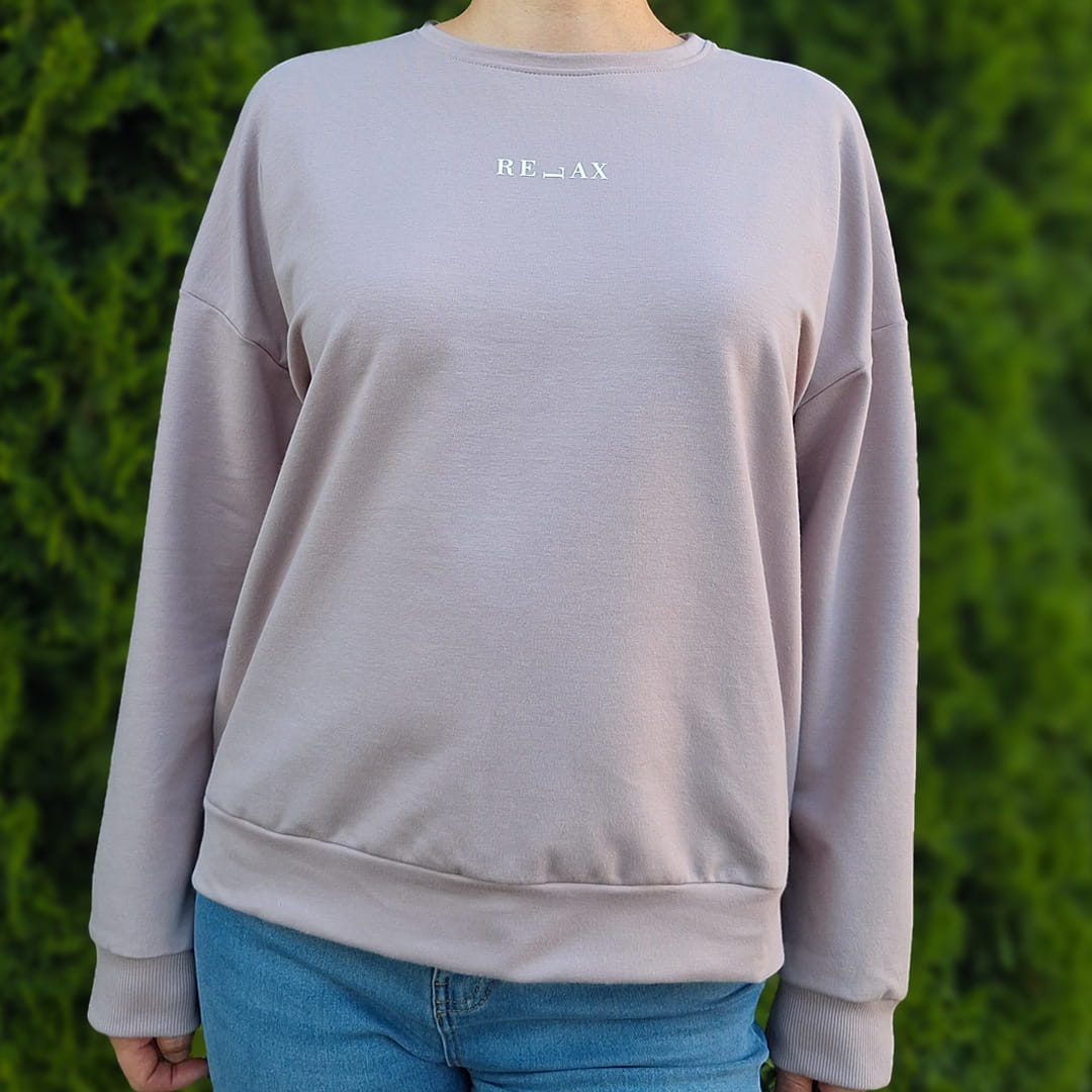 Różowa bluza OVERSIZE (0639-K-roz-relax.jpg) - sklep z ubraniami Nosi Ci Się
