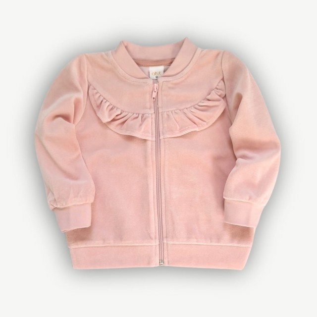 Welurowa bluza z zamkiem