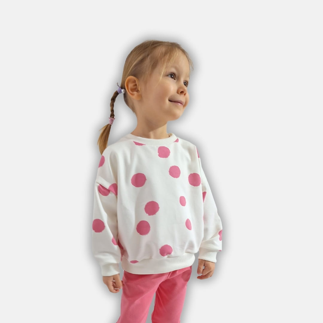 Bluza w kropy (1149-D2-bial2.jpg) - sklep z ubraniami Nosi Ci Się