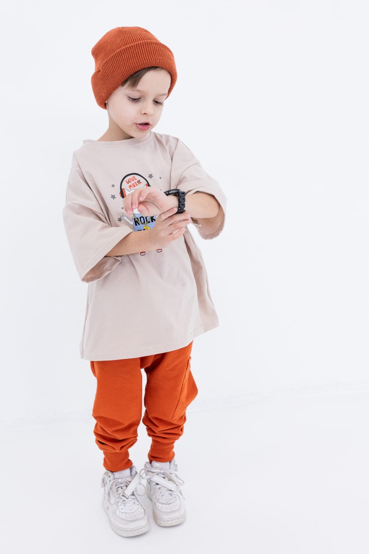T-shirt Love Music oversize beżowy (FK-kosz-bez-kot.jpg) - sklep z ubraniami Nosi Ci Się