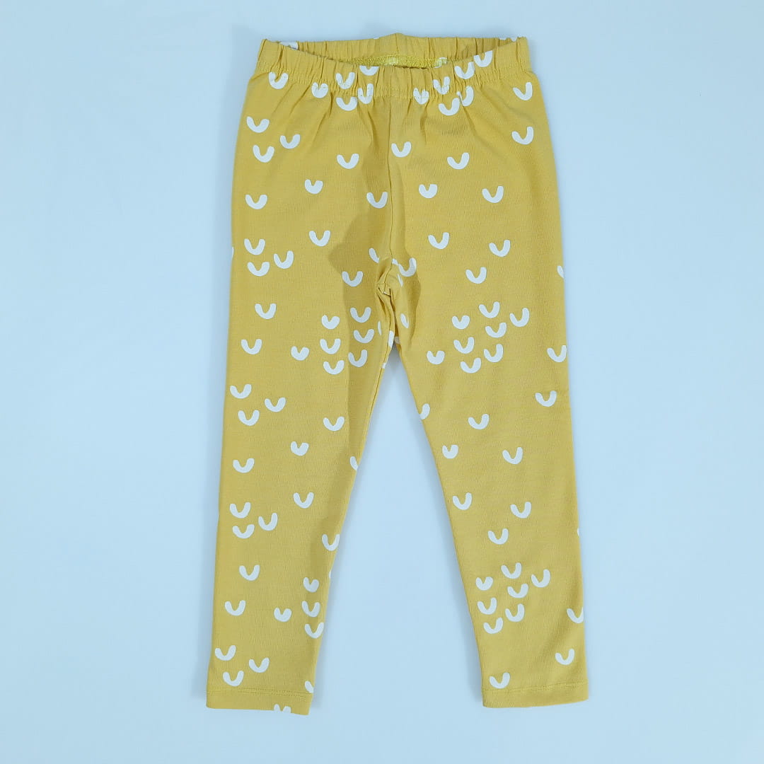 Ubrania dla dzieci / Dziewczynki / Legginsy / Bawełniane legginsy żółte