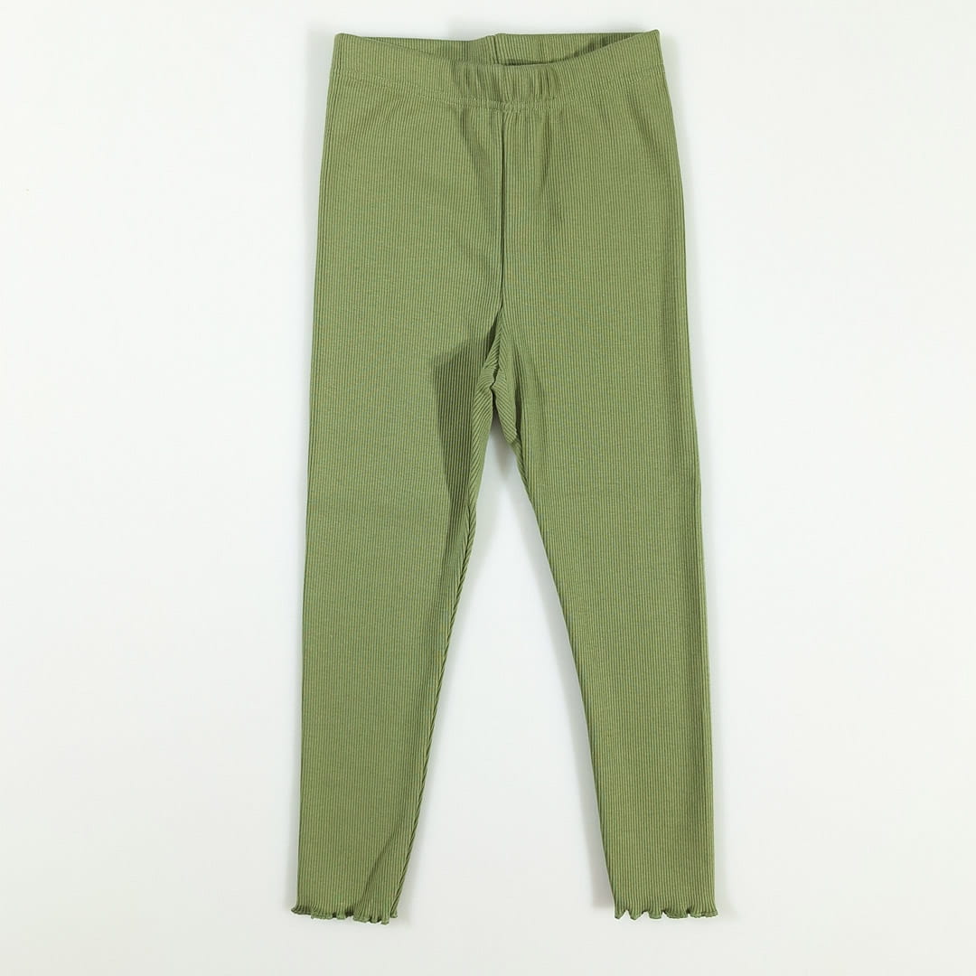 Legginsy prążkowane khaki (0645-D2-khaki.jpg) - sklep z ubraniami Nosi Ci Się
