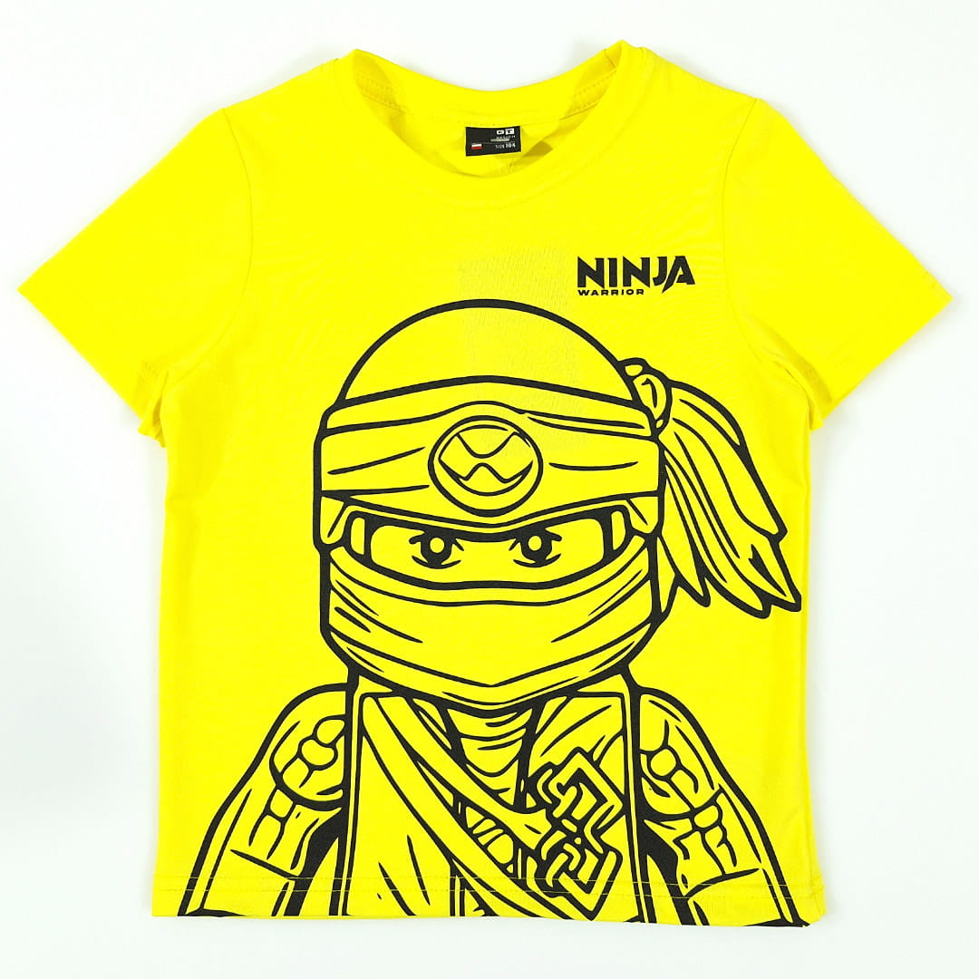 Ubrania dla dzieci / Chłopcy / Bluzki z krótkim rękawem / Żółta koszulka dla chłopca Ninja