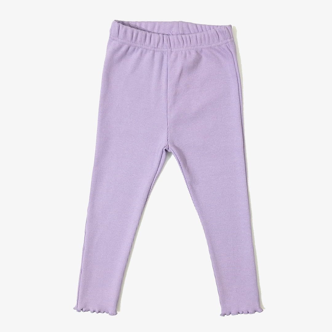 Ubrania dla dzieci / Dziewczynki / Legginsy / Legginsy prążkowane jasno-fioletowe