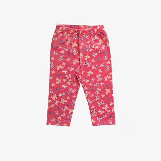 Fotografia ubrania Rożowe legginsy 3/4  w motylki marki Atut w ofercie sklepu Nosi Ci Się